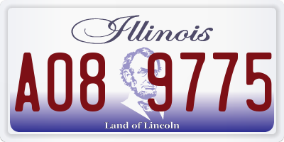 IL license plate A089775