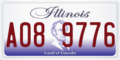 IL license plate A089776