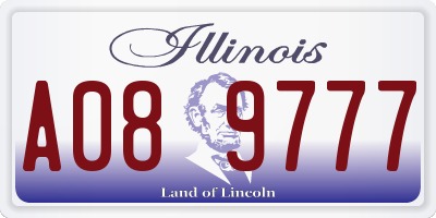 IL license plate A089777