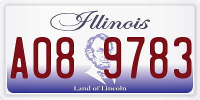 IL license plate A089783