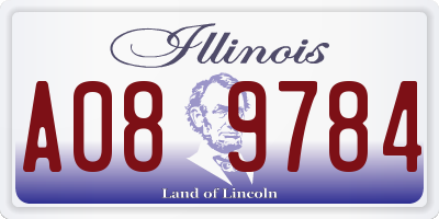 IL license plate A089784