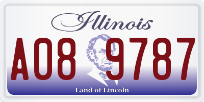 IL license plate A089787