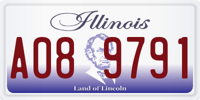 IL license plate A089791