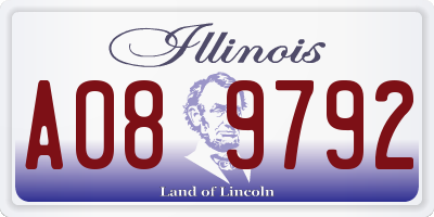 IL license plate A089792