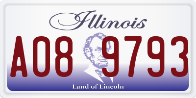 IL license plate A089793
