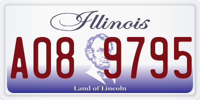 IL license plate A089795