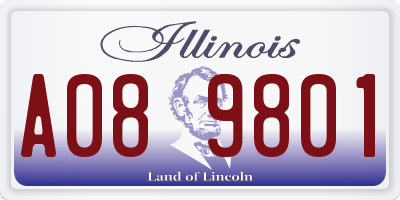 IL license plate A089801