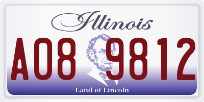 IL license plate A089812