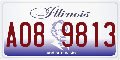 IL license plate A089813