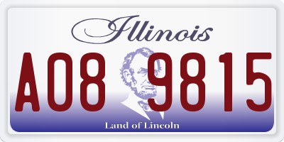 IL license plate A089815