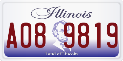 IL license plate A089819