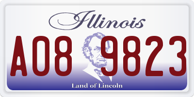 IL license plate A089823