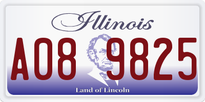 IL license plate A089825