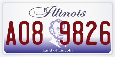 IL license plate A089826