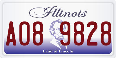 IL license plate A089828