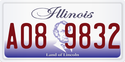 IL license plate A089832