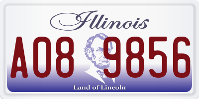 IL license plate A089856