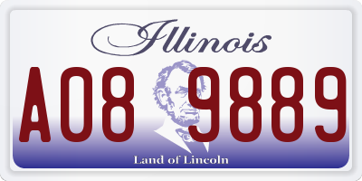 IL license plate A089889