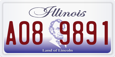IL license plate A089891