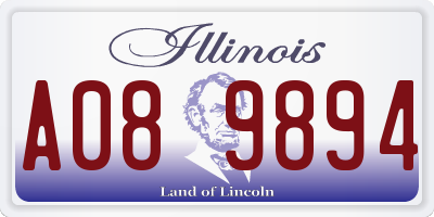 IL license plate A089894