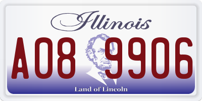 IL license plate A089906