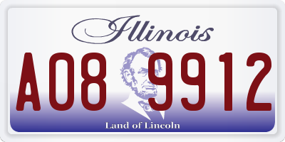 IL license plate A089912