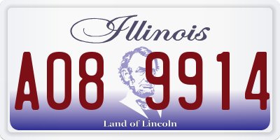 IL license plate A089914