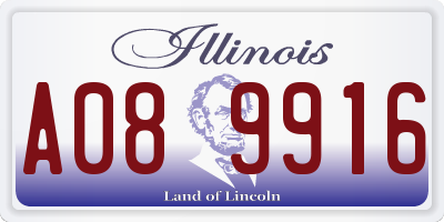 IL license plate A089916