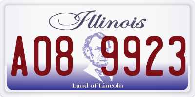 IL license plate A089923