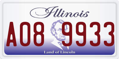 IL license plate A089933