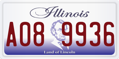 IL license plate A089936