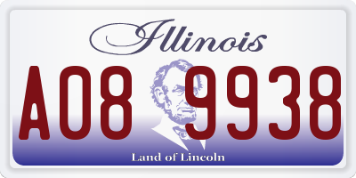 IL license plate A089938