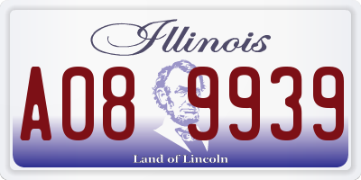 IL license plate A089939
