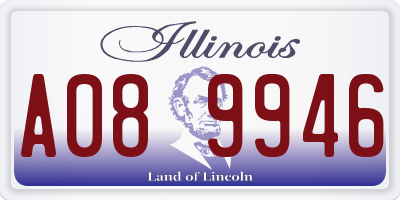 IL license plate A089946
