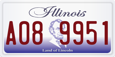 IL license plate A089951
