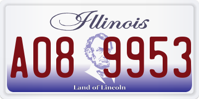 IL license plate A089953