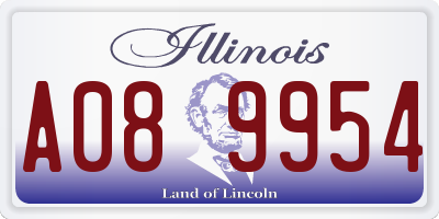 IL license plate A089954