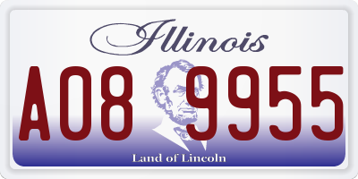 IL license plate A089955