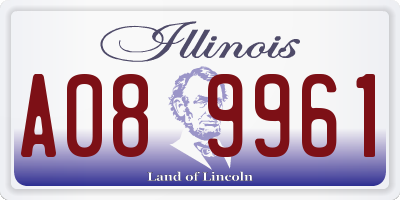 IL license plate A089961
