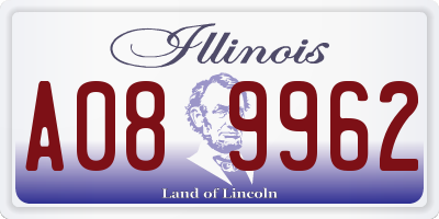 IL license plate A089962