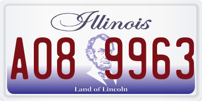 IL license plate A089963