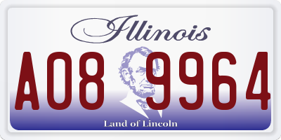 IL license plate A089964