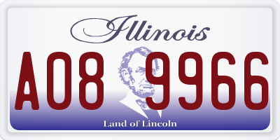 IL license plate A089966