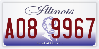 IL license plate A089967