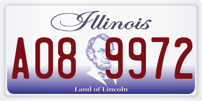 IL license plate A089972