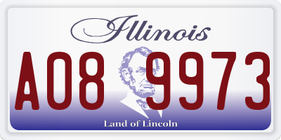 IL license plate A089973