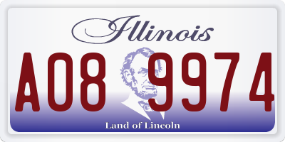 IL license plate A089974