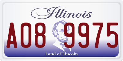 IL license plate A089975