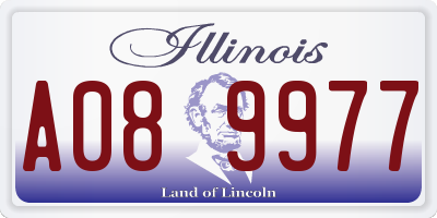 IL license plate A089977