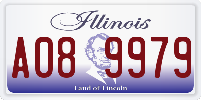 IL license plate A089979
